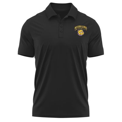Campus Lab Western Illinois University Adult Men's Polo Left Chest Logo, Black, XX-Large