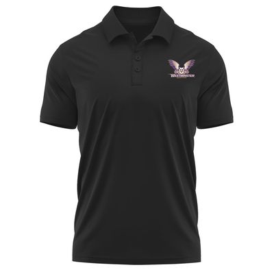 Campus Lab Westminster College Adult Men's Polo Left Chest Logo, Black, XX-Large
