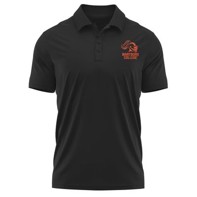 Campus Lab Wartburg College Adult Men's Polo Left Chest Logo, Black, X-Large
