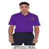 Campus Lab AS University Adult Men's Polo Left Chest Logo, Purple, Small view 3