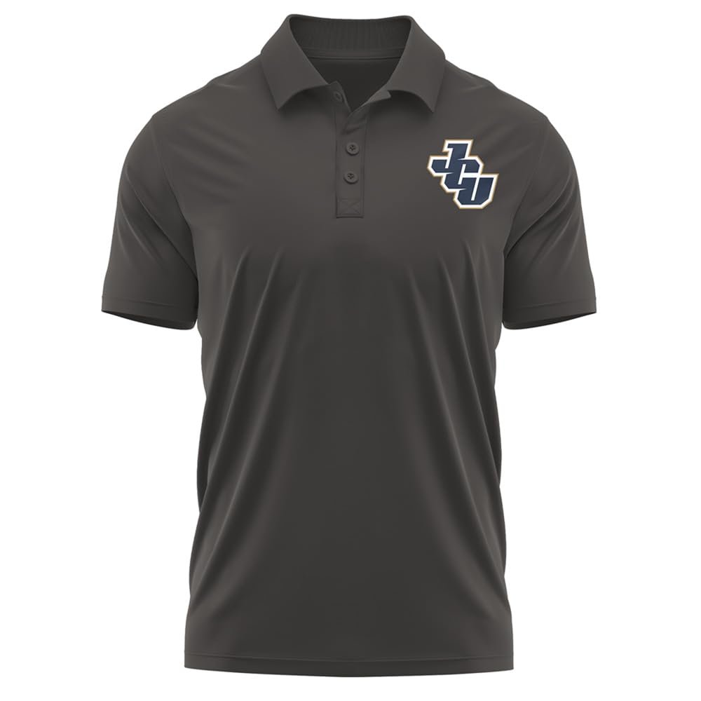 Campus Lab John Carroll University Adult Men's Polo Left Chest Logo, Charcoal, XX-Large
