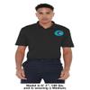 Campus Lab Florida Southwestern State College Adult Men's Polo Left Chest Logo, Black, X-Large view 3