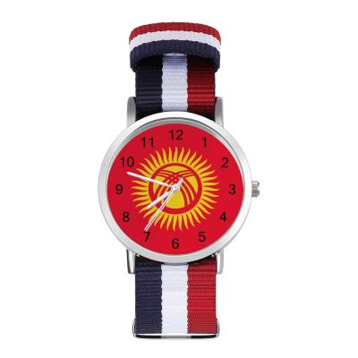 Vafogehu Kyrgyzstan Flag Wrist Watches,Men and Women Fashion Minimalist Watch