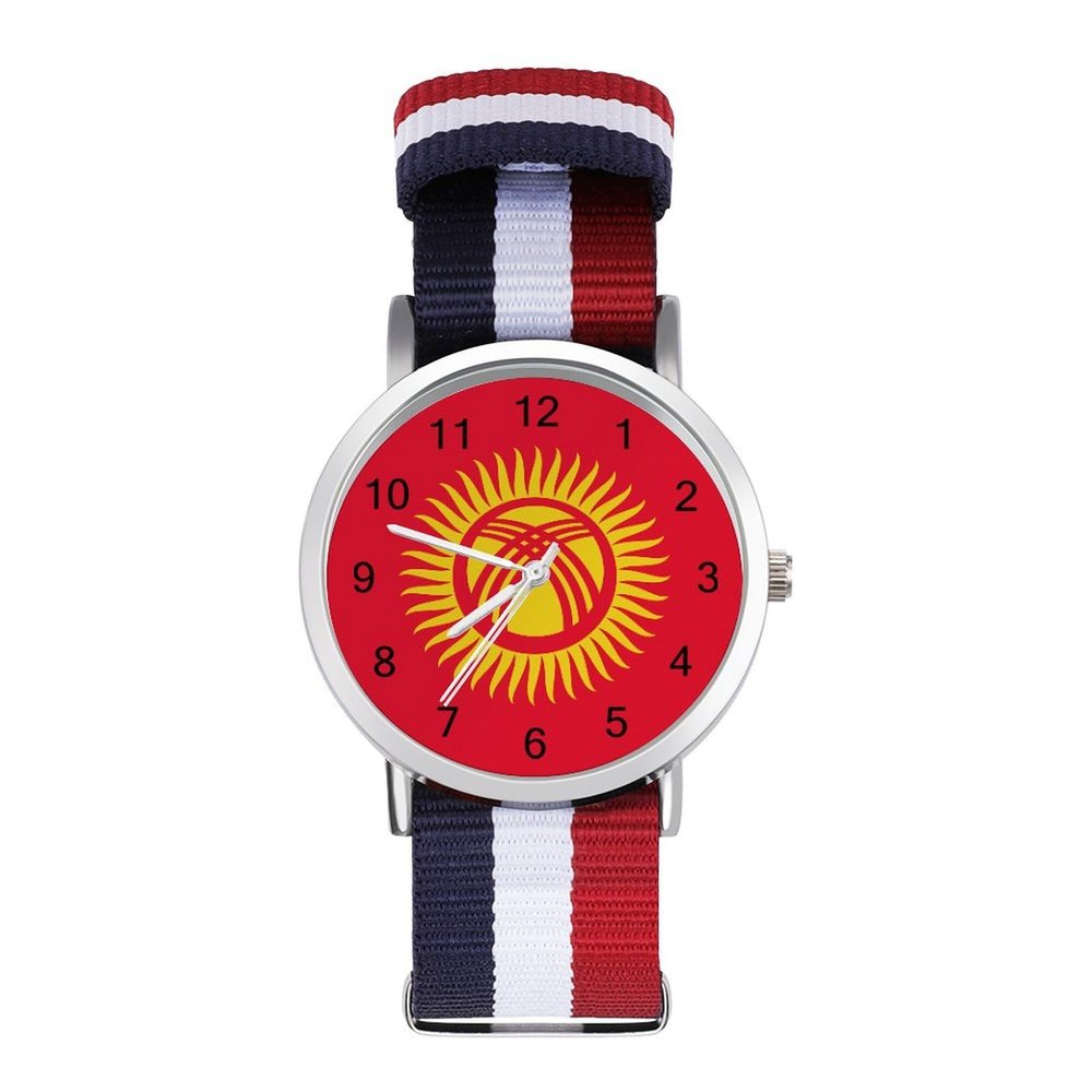 Vafogehu Kyrgyzstan Flag Wrist Watches,Men and Women Fashion Minimalist Watch