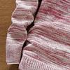 Men's Color Block Knitted Pullover Slim Fit Casual Soft Thermal Striped Sweater Crewneck Color Matching Sweaters (Medium,Red) view 4