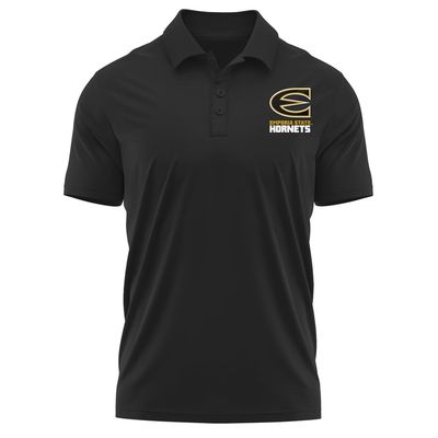 Campus Lab Emporia State University Adult Men's Polo Left Chest Logo, Black, XX-Large