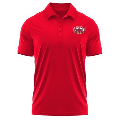 Campus Lab Jacksonville State University Adult Men's Polo Left Chest Logo, Red, Large