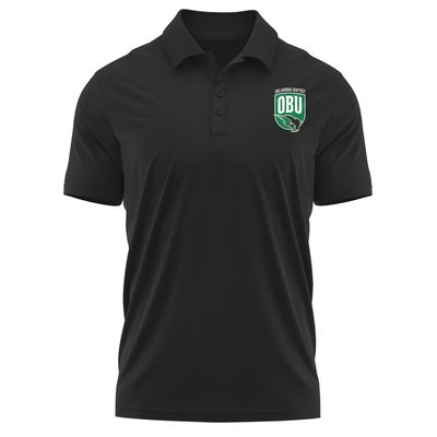 Campus Lab Oklahoma Baptist University Adult Men's Polo Left Chest Logo, Black, X-Large