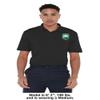 Campus Lab Oklahoma Baptist University Adult Men's Polo Left Chest Logo, Black, X-Large view 3