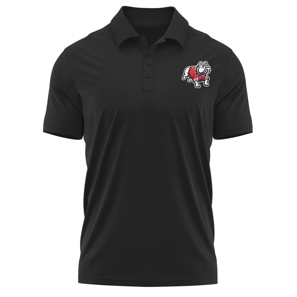 Campus Lab Gardner-Webb University Adult Men's Polo Left Chest Logo, Black, Small