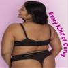 Curvy Couture Women's Plus Size Shimmer High Cut Thong Panty Night Shimmer XL view 2