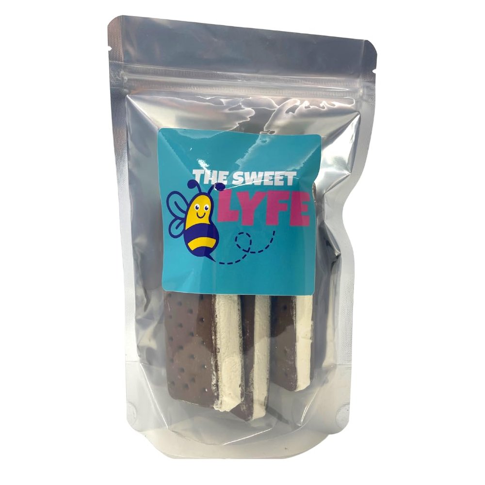 The Sweet Lyfe Freeze Dried Ice Cream Sandwich, 3-Pack, Delightful Vanilla Flavor, Perfect for Snacks, Camping, Hiking, and More