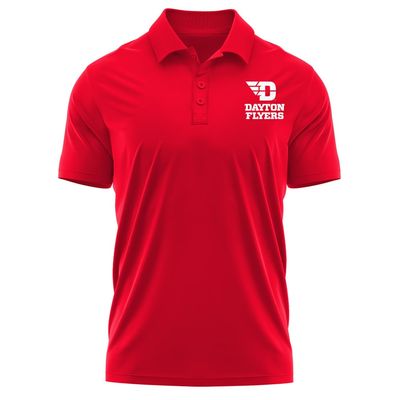 Campus Lab University of Dayton Adult Men's Polo Left Chest Collegiate Logo, Red, XX-Large