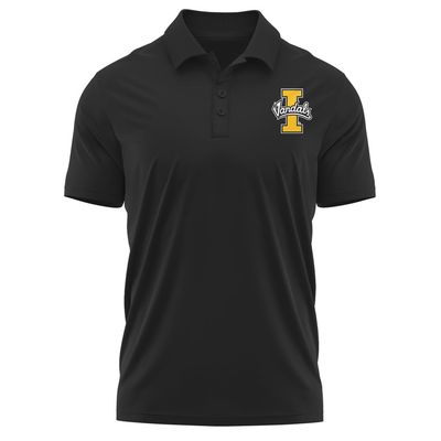 Campus Lab University of Idaho Adult Men's Polo Left Chest Logo, Black, XX-Large