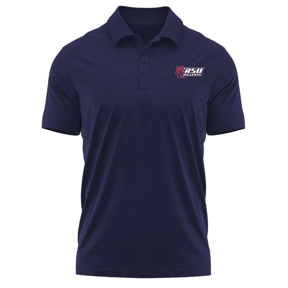 Campus Lab Rogers State University Adult Men's Polo Left Chest Logo, Navy, Small