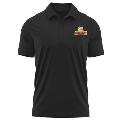 Campus Lab Brooklyn College Adult Men's Polo Left Chest Logo, Black, X-Large