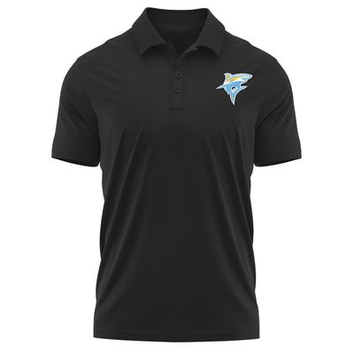 Campus Lab Long Island University Adult Men's Polo Left Chest Logo, Black, X-Large