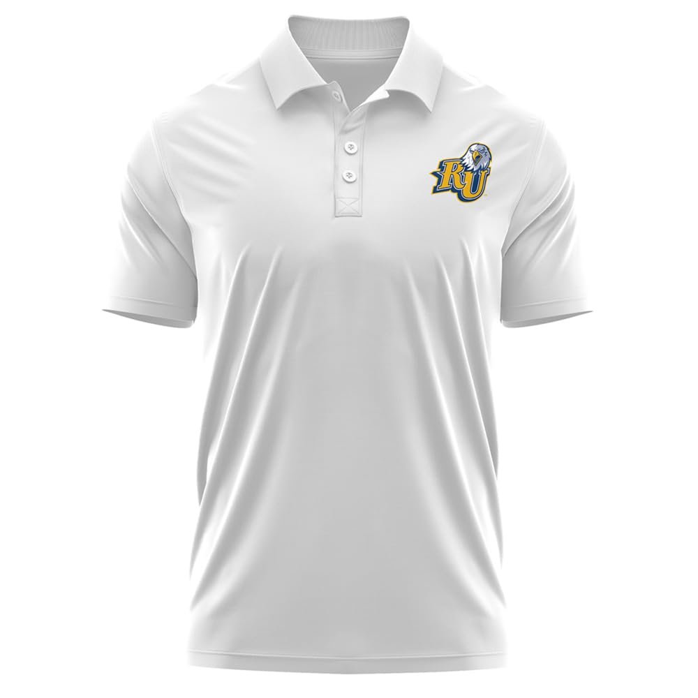 Campus Lab Reinhardt University Adult Men's Polo Left Chest Logo, White, XX-Large