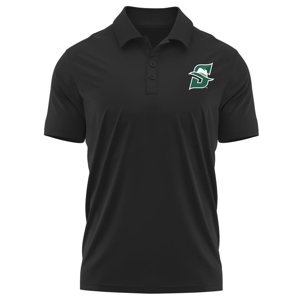 Campus Lab Stetson University Adult Men's Polo Left Chest Logo, Black, X-Large