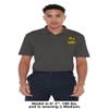 Campus Lab California State University Los Angeles Adult Men's Polo Left Chest Logo, Charcoal, XX-Large view 3