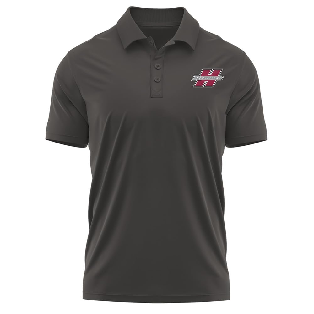 Campus Lab Henderson State University Adult Men's Polo Left Chest Logo, Charcoal, Large