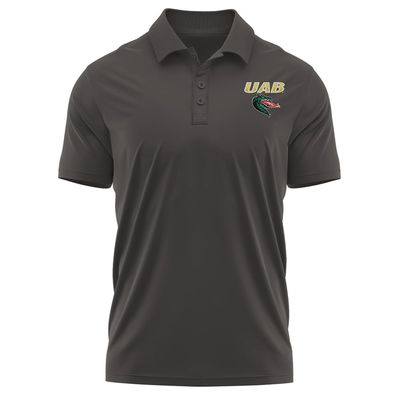 Campus Lab University of Alabama at Birmingham Adult Men's Polo Left Chest Logo, Charcoal, Medium