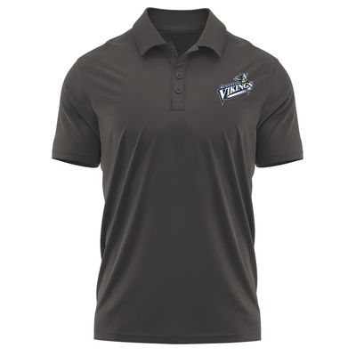 Campus Lab Augustana University Adult Men's Polo Left Chest Logo, Charcoal, Large