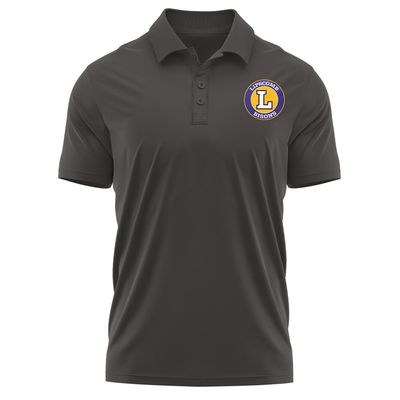 Campus Lab Lipscomb University Adult Men's Polo Left Chest Logo, Charcoal, XX-Large