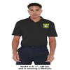 Campus Lab Arkansas Tech University Adult Men's Polo Left Chest Logo, Black, Medium view 3