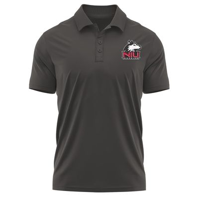 Campus Lab Northern Illinois University Adult Men's Polo Left Chest Logo, Charcoal, XX-Large