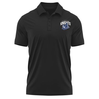 Campus Lab State University of New York at Geneseo Adult Men's Polo Left Chest Logo, Black, X-Large