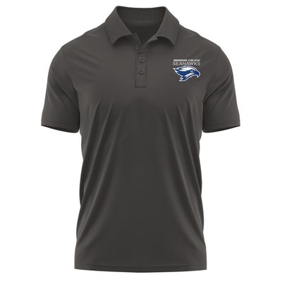 Campus Lab Broward College Adult Men's Polo Left Chest Logo, Charcoal, X-Large
