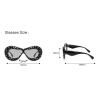 helena Oval Thick Diamond Sunglasses Women Men Trendy Inflated Hip Hop Frame Y2K Glasses Funny Crystal Shades (pink) view 3
