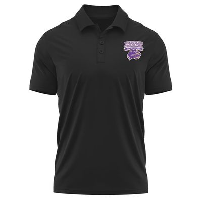 Campus Lab Western Carolina University Adult Men's Polo Left Chest Logo, Black, X-Large