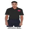 Campus Lab California State University East Bay Adult Men's Polo Left Chest Logo, Black, Medium view 3