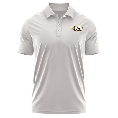 Campus Lab Virginia Commonwealth University Adult Men's Polo Left Chest Logo, Athletic Heather, X-Large