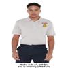 Campus Lab University of Minnesota Duluth Adult Men's Polo Left Chest Logo, Athletic Heather, XX-Large view 3
