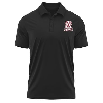 Campus Lab Aquinas College Adult Men's Polo Left Chest Logo, Black, Medium