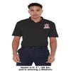 Campus Lab Aquinas College Adult Men's Polo Left Chest Logo, Black, Medium view 3