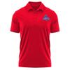 Campus Lab American University Adult Men's Polo Left Chest Logo, Red, Large view 1