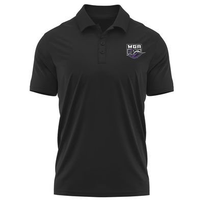 Campus Lab Middle Georgia State University Adult Men's Polo Left Chest Logo, Black, XX-Large
