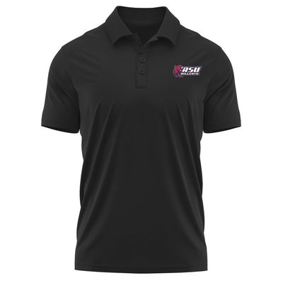 Campus Lab Rogers State University Adult Men's Polo Left Chest Logo, Black, XX-Large