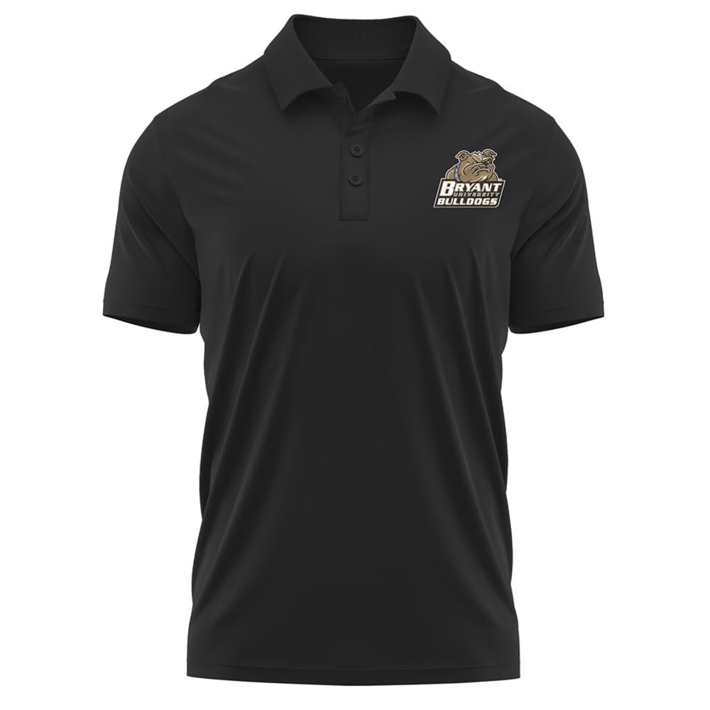 Campus Lab Bryant University Adult Men's Polo Left Chest Logo, Black, Small