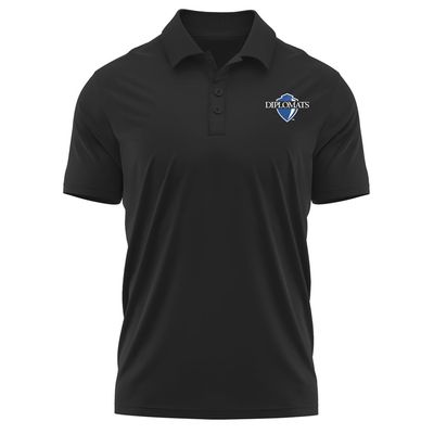 Campus Lab Franklin and Marshall College Adult Men's Polo Left Chest Logo, Black, X-Large