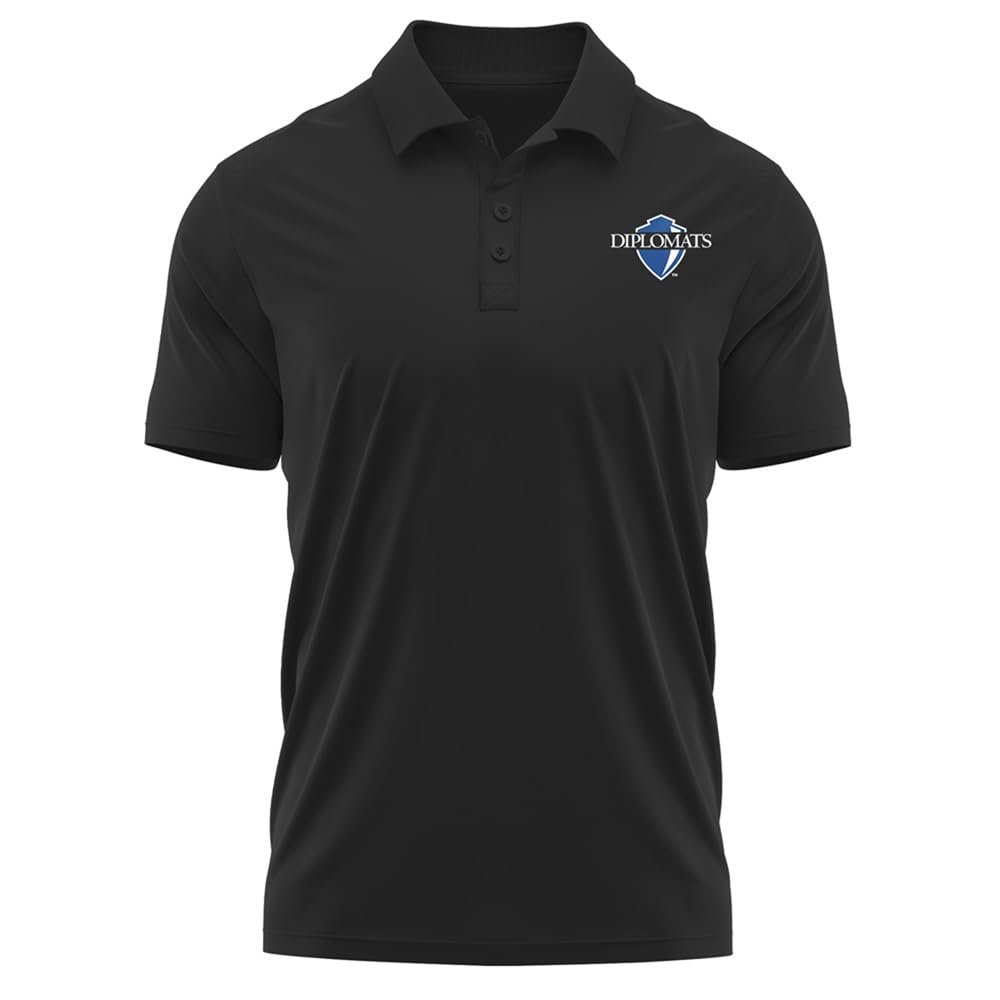 Campus Lab Franklin and Marshall College Adult Men's Polo Left Chest Logo, Black, X-Large