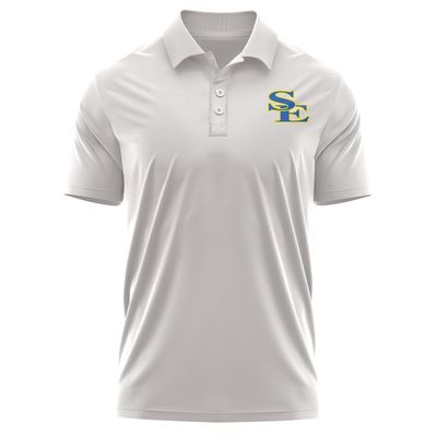 Campus Lab Southeastern Oklahoma State University Adult Men's Polo Left Chest Logo, Athletic Heather, X-Large