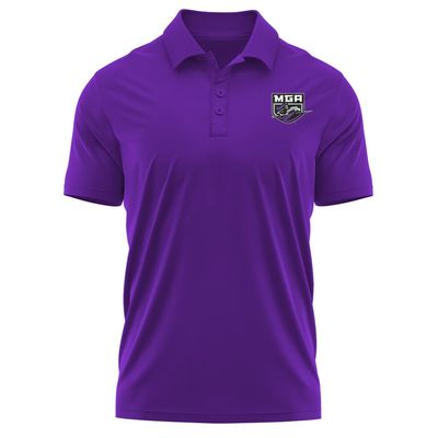Campus Lab Middle Georgia State University Adult Men's Polo Left Chest Logo, Purple, Large