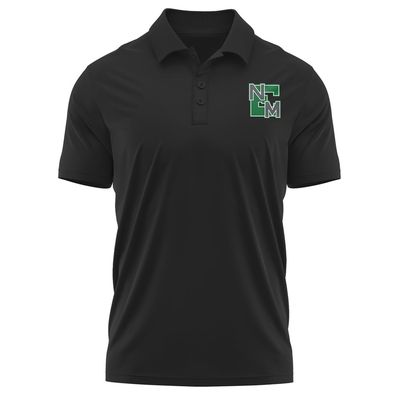 Campus Lab Eastern New Mexico University Adult Men's Polo Left Chest Logo, Black, Small