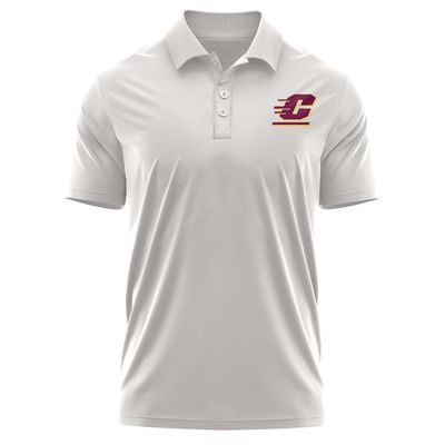 Campus Lab Central Michigan University Adult Men's Polo Left Chest Logo, Athletic Heather, X-Large