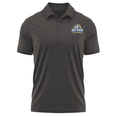 Campus Lab University of New Haven Adult Men's Polo Left Chest Logo, Charcoal, Large